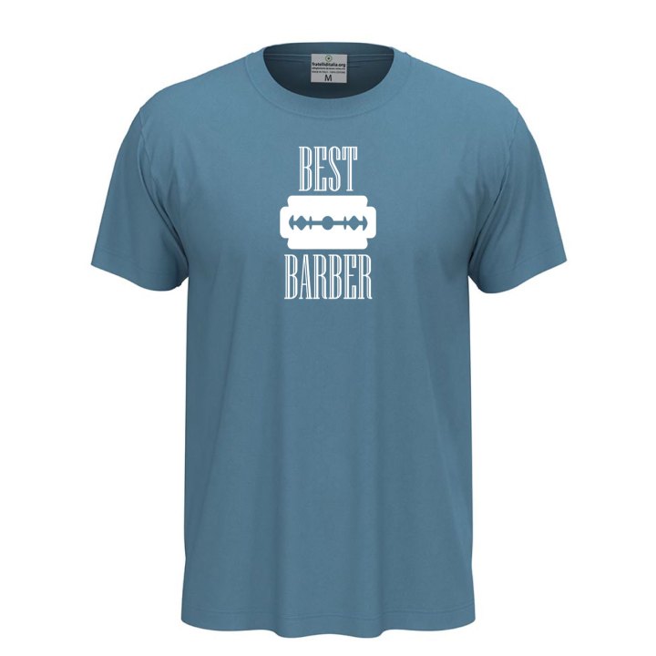 T-shirt Classica Unisex a Manica Corta con Stampa "BEST BARBER" in DTF - Idea Regalo per Parrucchieri e Barbieri
