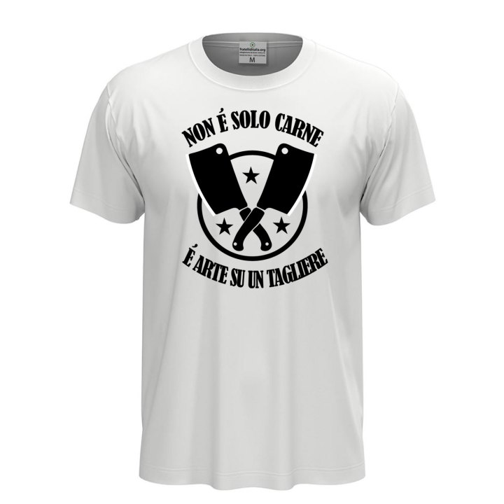 T-shirt unisex a manica corta con stampa DTF NON E' SOLO CARNE Idea regalo per macellaio