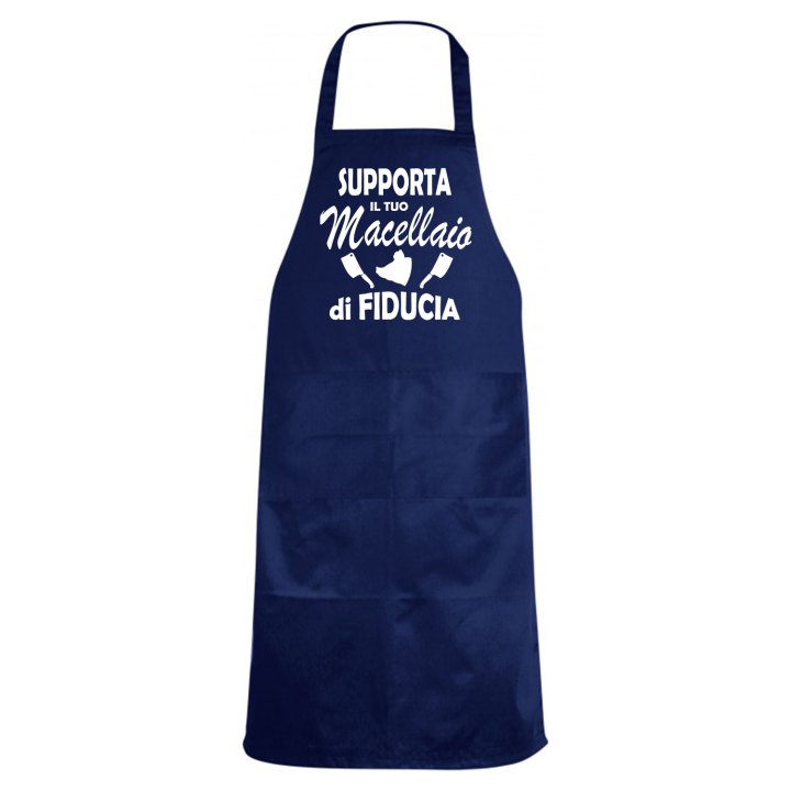 Grembiule da cucina con stampa DTF "SUPPORTA IL TUO MACELLAIO" Un'idea regalo originale e divertente per macellai.