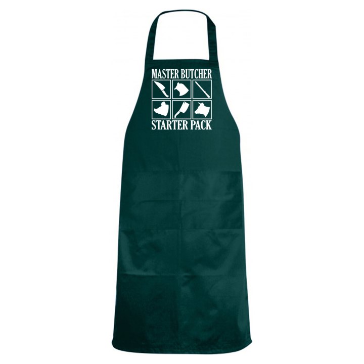 Grembiule cucina con stampa "MASTER BUTCHER" divertente macellaio braceria carne Steak House lavoro