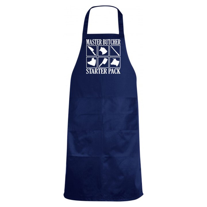 Grembiule cucina con stampa "MASTER BUTCHER" divertente macellaio braceria carne Steak House lavoro