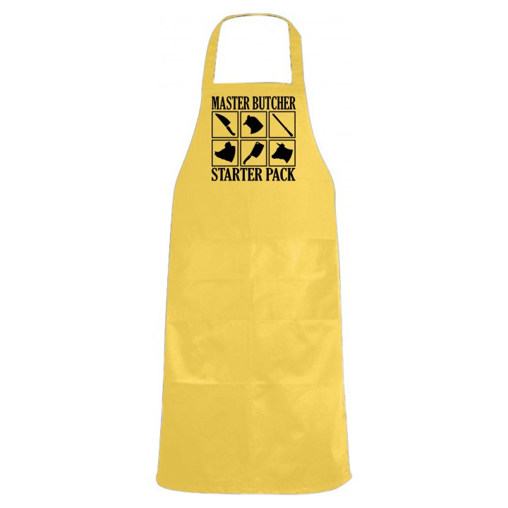 Grembiule cucina con stampa "MASTER BUTCHER" divertente macellaio braceria carne Steak House lavoro