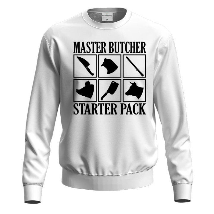 Felpa con stampa digitale DTF "MASTER BUTCHER", idea regalo  per macellai