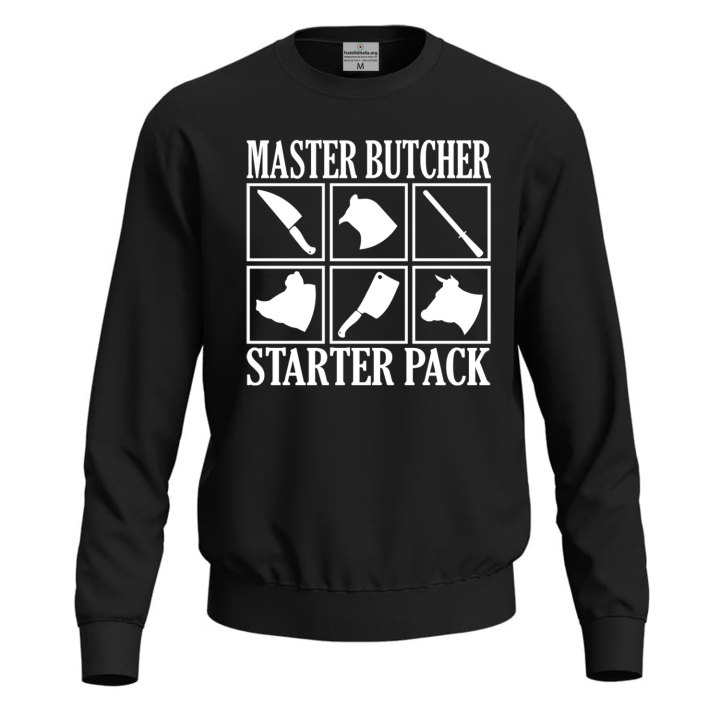 Felpa con stampa digitale DTF "MASTER BUTCHER", idea regalo  per macellai