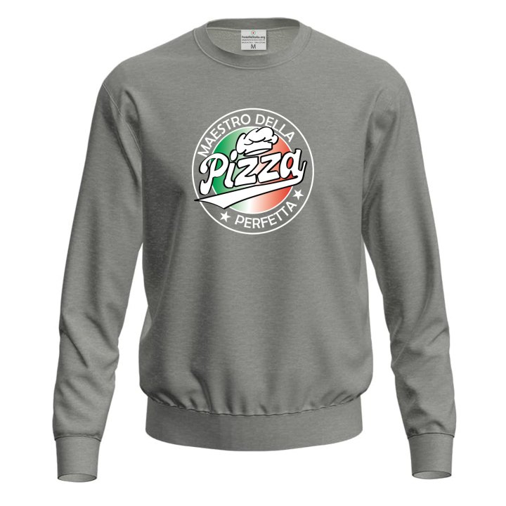 Felpa con stampa maglia "MAESTRO DELLA PIZZA", per pizzaioli, cuochi  abbigliamento pizza