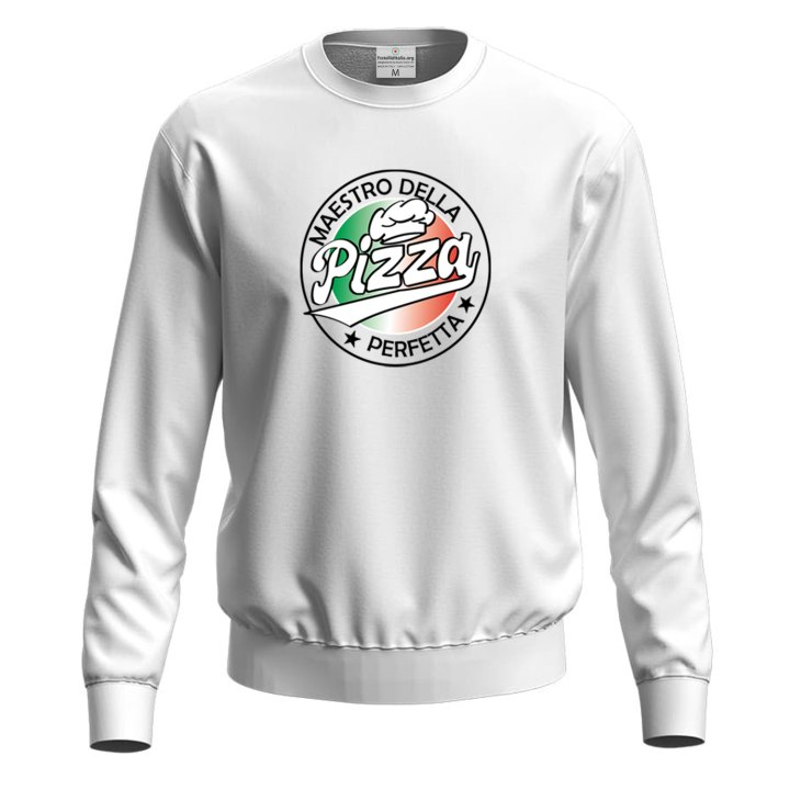 Felpa con stampa maglia "MAESTRO DELLA PIZZA", per pizzaioli, cuochi  abbigliamento pizza