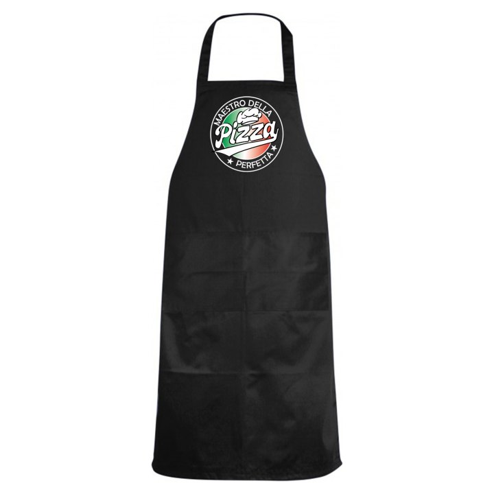 Grembiule da cucina pettorina "MAESTRO DELLA PIZZA", idea regalo  per pizzaioli, cuochi  pizza ristorante