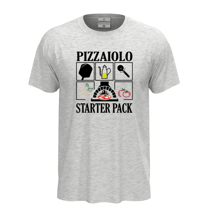 T-shirt classica unisex a manica corta con stampa, per pizzaioli, cuochi e amanti della pizza divertente