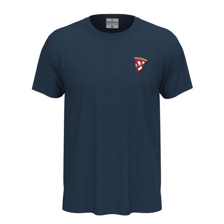 T-shirt classica unisex a manica corta con stampa DTF "FETTA DI PIZZA", abiti lavoro pizza pizzaiolo pizzeria