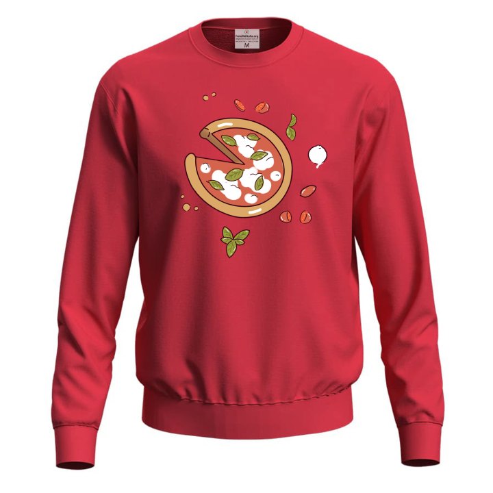 Felpa maglia con stampa digitale DTF "PIZZA" abbigliamento pizzeria pizzaiolo ristorante cucina food