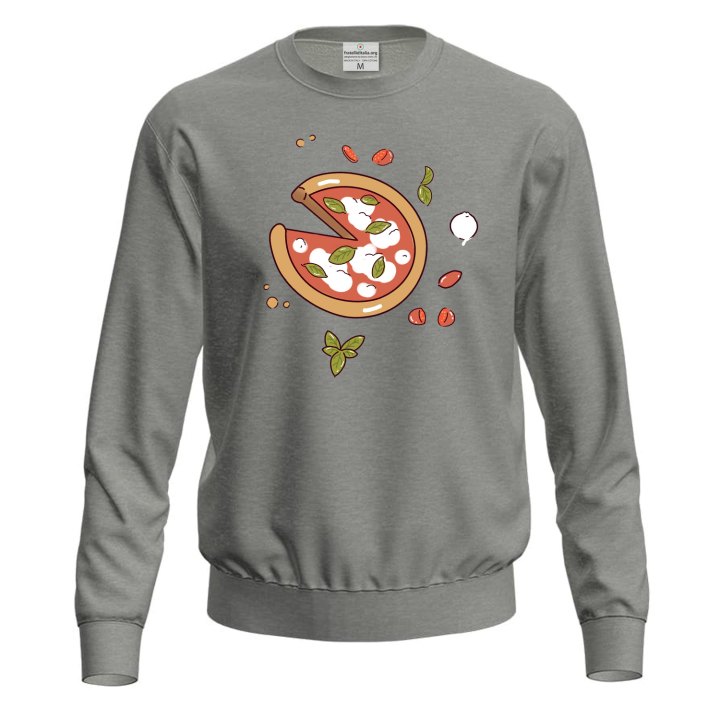Felpa maglia con stampa digitale DTF "PIZZA" abbigliamento pizzeria pizzaiolo ristorante cucina food