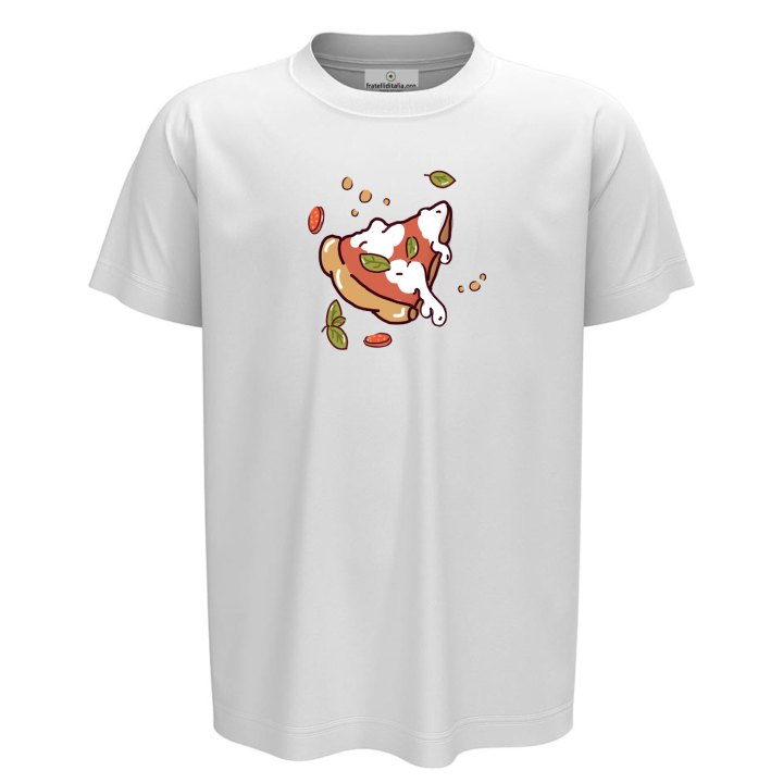 T-shirt bambino mezza manica con "FETTA DI PIZZA", idea regalo per amanti della pizza