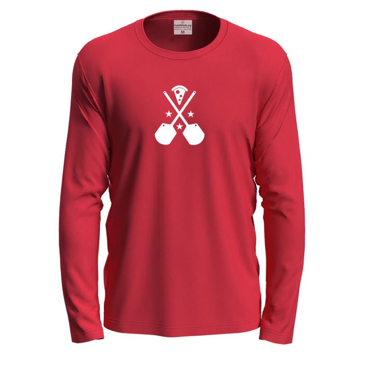 T-shirt a manica lunga con stampa DTF "LOGO PIZZA", idea regalo per amanti della pizza