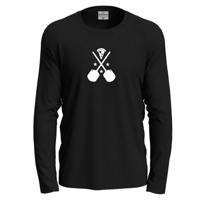 T-shirt a manica lunga con stampa DTF "LOGO PIZZA", idea regalo per amanti della pizza