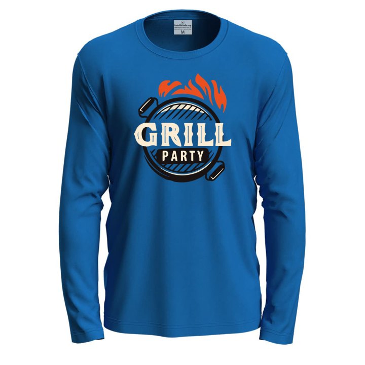 T-shirt a manica lunga con stampa DTF carne barbecue idea regalo per cuochi o amanti della griglia