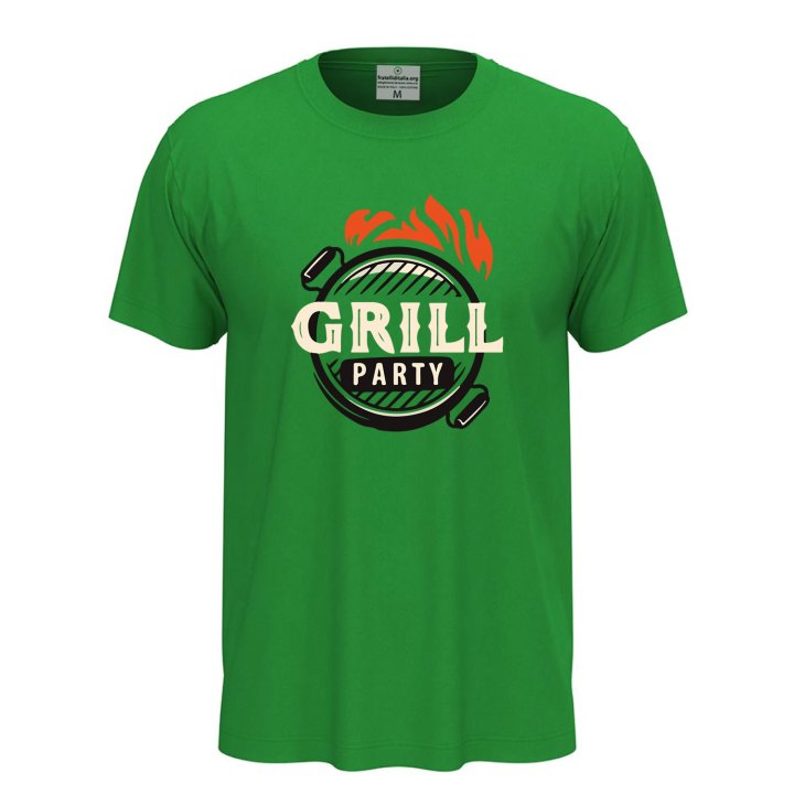 T-shirt classica unisex a manica corta con stampa DTF "SERIAL GRILLER" simpatica idea regalo per cuochi o amanti della griglia