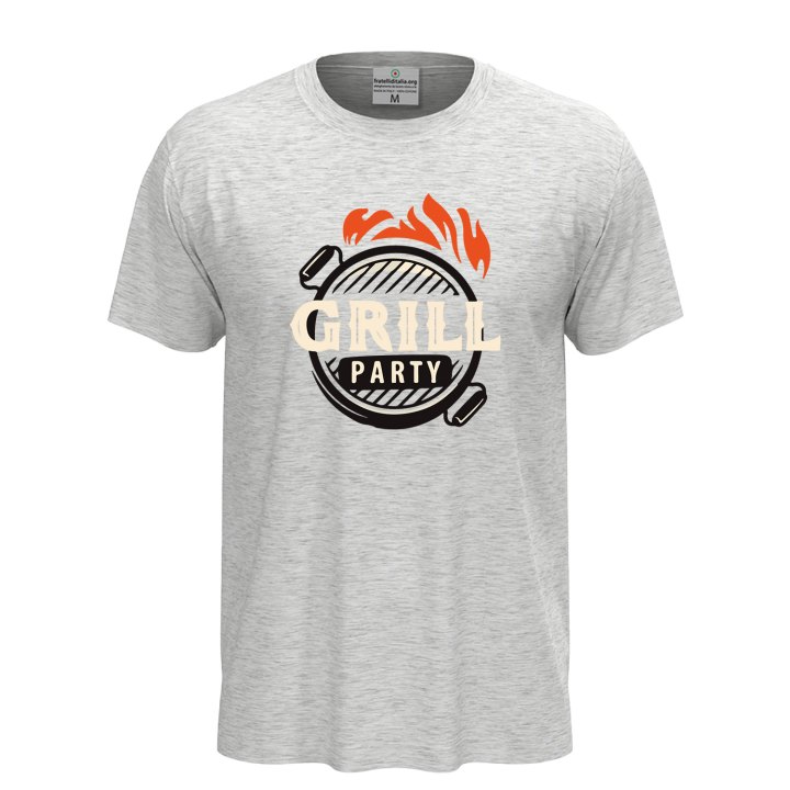 T-shirt classica unisex a manica corta con stampa DTF "SERIAL GRILLER" simpatica idea regalo per cuochi o amanti della griglia