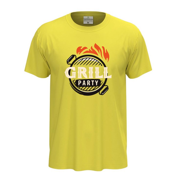 T-shirt classica unisex a manica corta con stampa DTF "SERIAL GRILLER" simpatica idea regalo per cuochi o amanti della griglia
