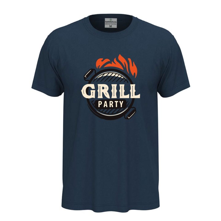T-shirt classica unisex a manica corta con stampa DTF "SERIAL GRILLER" simpatica idea regalo per cuochi o amanti della griglia