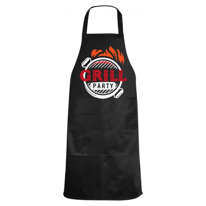 Grembiule da cucina con stampa DTF "SERIAL GRILLER" barbecue cuochi o amanti della griglia