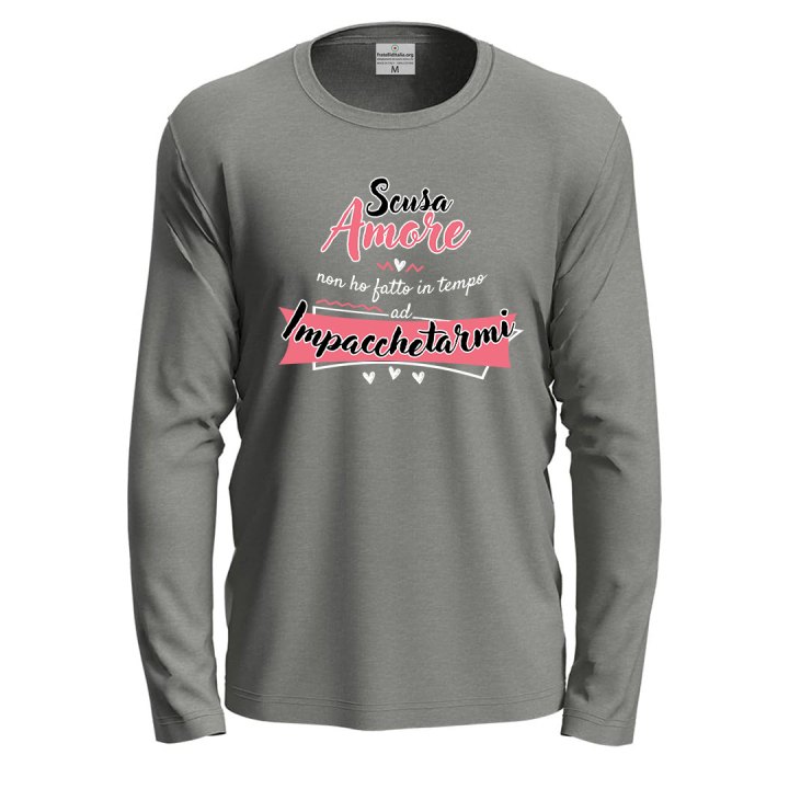 T-shirt maglia con stampa divertente "SCUSA AMORE" idea regalo amanti  San Valentino