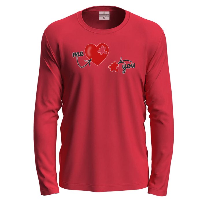 T-shirt maglia stampa "ME & YOU" love cuore regalo per la coppia San Valentino