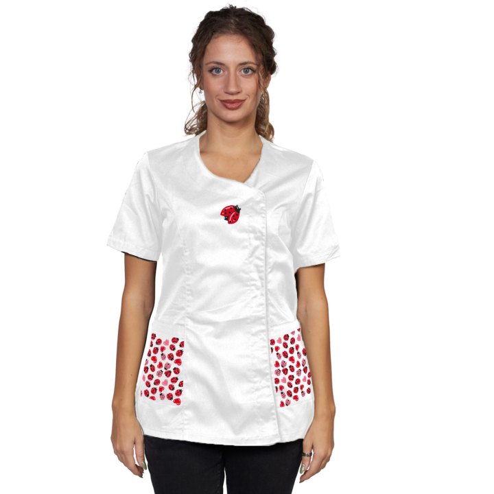 Camice grembiule San Valentino love cuori parrucchiera estetista maestra Personalizzabile con logo