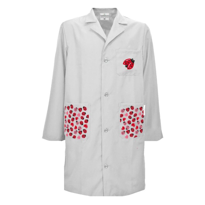 Camice uomo dottore love cuori san valentino pediatra clownterapy veterinario bambini laboratorio pediatrico