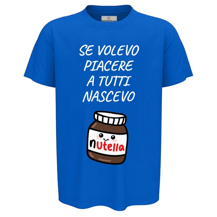 T-shirt maglia bambino mezza manica con stampa "NASCEVO CIOCCOLATO" regalo bimbo abbigliamento