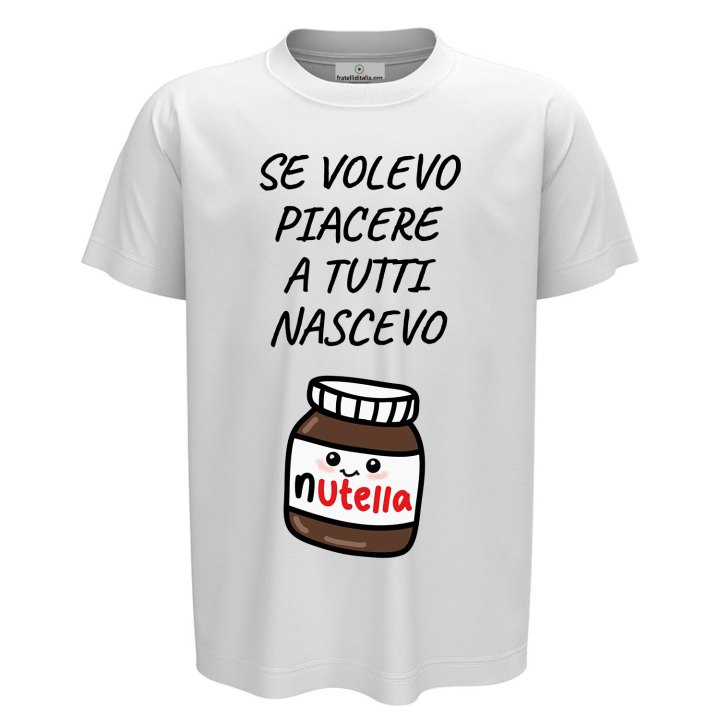 T-shirt maglia bambino mezza manica con stampa "NASCEVO CIOCCOLATO" regalo bimbo abbigliamento