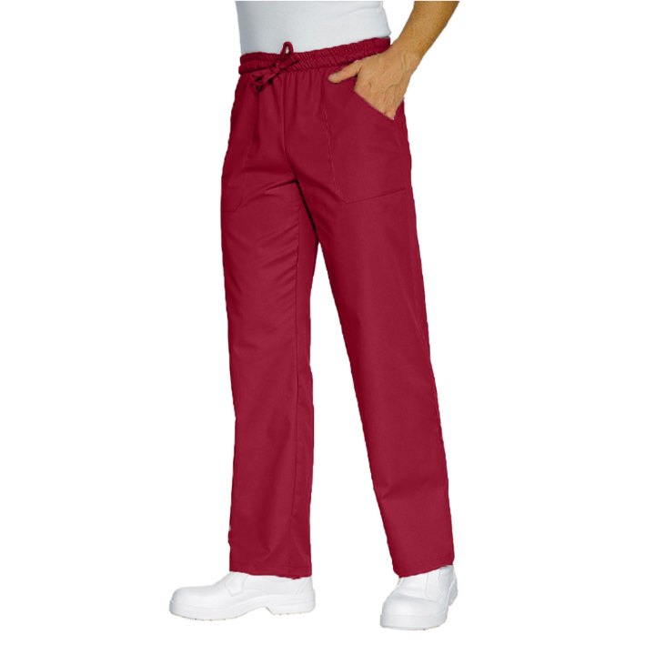 Pantalaccio pantalone da lavoro comodo cotone bianco azzurro cuoco chef - Personalizzabile con il tuo logo