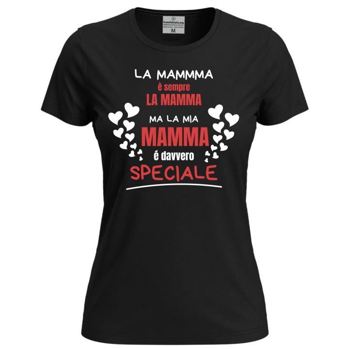 T-shirt mezza manica Donna MAMMA SPECIALE Idea Regalo festa mamma dono madri