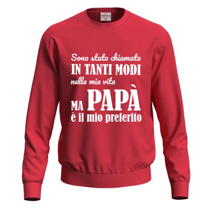 Felpa abbigliamento stampa digitale DTF "Papà è il migliore", regalo festa figli uomo