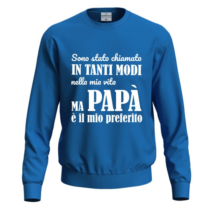 Felpa abbigliamento stampa digitale DTF "Papà è il migliore", regalo festa figli uomo