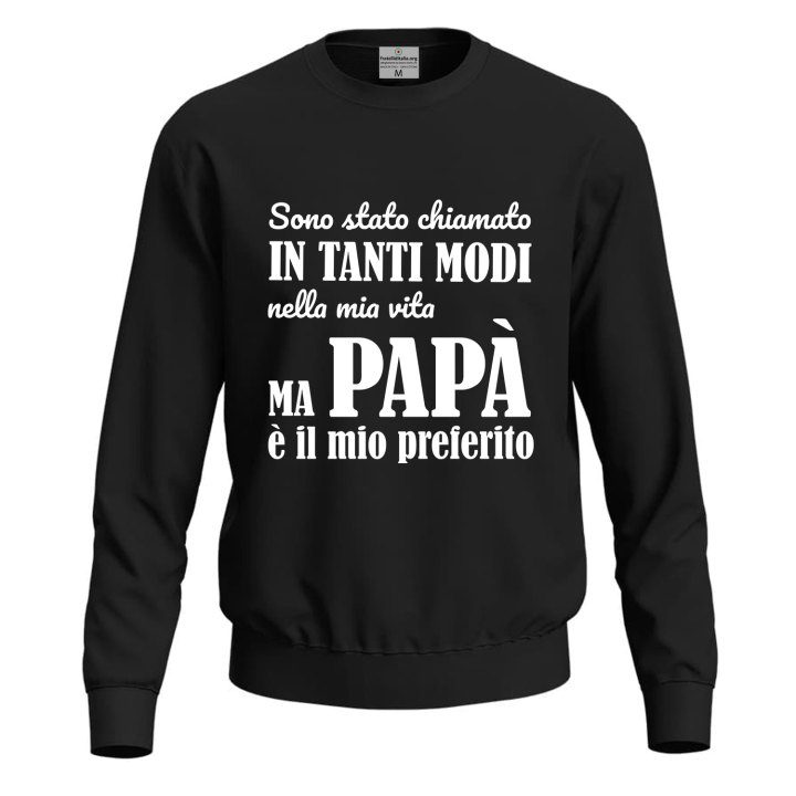 Felpa abbigliamento stampa digitale DTF "Papà è il migliore", regalo festa figli uomo