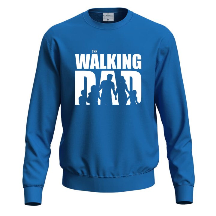 Felpa maglione con stampa digitale "THE WALKING DAD", idea regalo nascita papa' padri festa