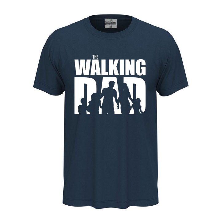 T-shirt classica a manica corta con stampa "THE WALKING DAD", idea regalo disponibile in diversi colori e taglie