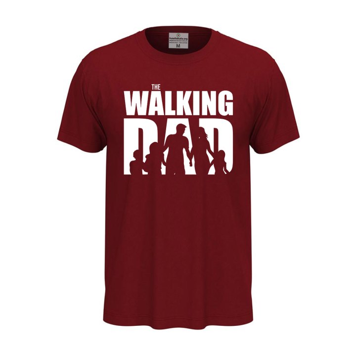 T-shirt classica a manica corta con stampa "THE WALKING DAD", idea regalo disponibile in diversi colori e taglie
