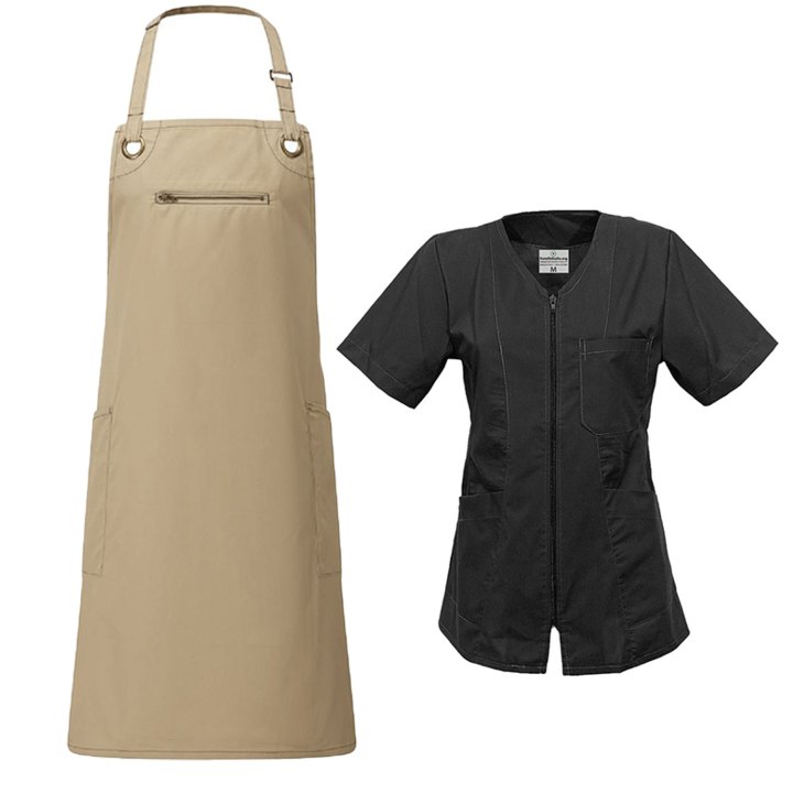 Kit Donna Fioraio con Camice e Grembiule per professionisti ed artigiani vari colori e taglie made in italy