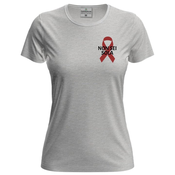 T-shirt mezza manica Donna "NON SEI SOLA" – Speciale festa delle  donne violenza