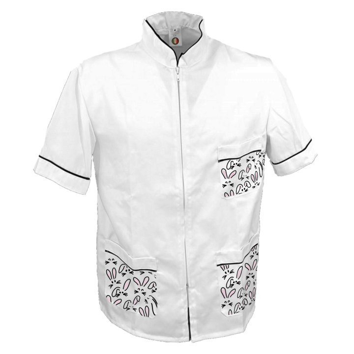Casacca camice lavoro giacca da barbiere chef cuoco infermiere uomo Pasqua uova pasquale primavera