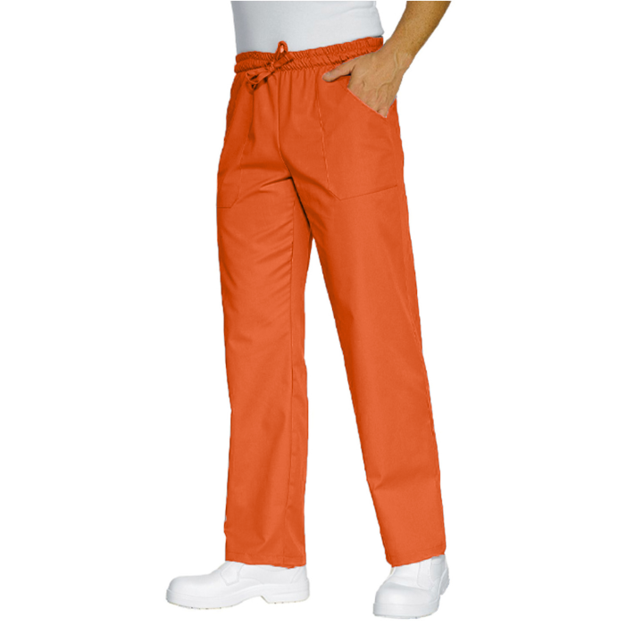 Pantalaccio pantalone da lavoro comodo cotone bianco azzurro cuoco chef - Personalizzabile con il tuo logo