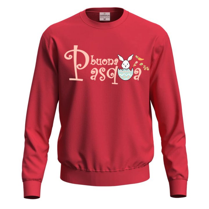 Felpa unisex maglietta con stampa "BUONA PASQUA", idea regalo per le festività Pasqua ristorante bar lavoro
