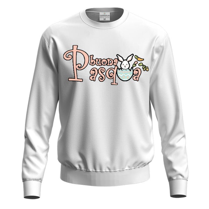 Felpa unisex maglietta con stampa "BUONA PASQUA", idea regalo per le festività Pasqua ristorante bar lavoro
