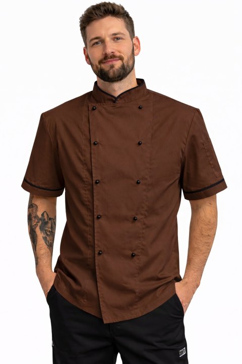 Giacca cuoco chef lavoro cucina ristorante estiva mezze maniche alimentari - Personalizzabile con il tuo logo