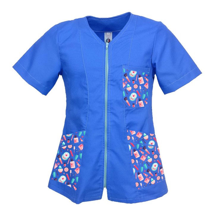 Divisa da Lavoro completo Donna Estetista truccatrice giacca e Pantaloni Personalizzabili con Logo