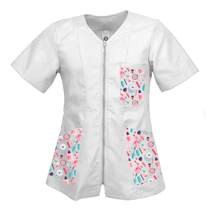 Divisa da Lavoro completo Donna Estetista truccatrice giacca e Pantaloni Personalizzabili con Logo