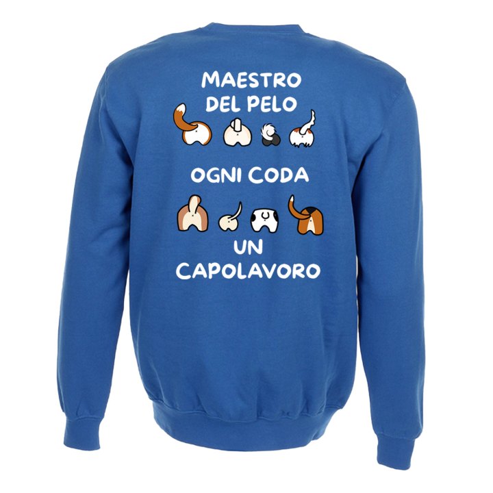 Felpa maglione con stampa DTF "MAESTRO DEL PELO" barbiere dogsitter toelettatore veterinario