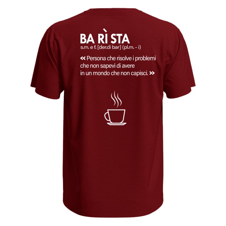 T-shirt unisex Mezza Manica Stampa ITALIAN ESPRESSO caffe' barista caffetteria bar idea regalo uomo donna