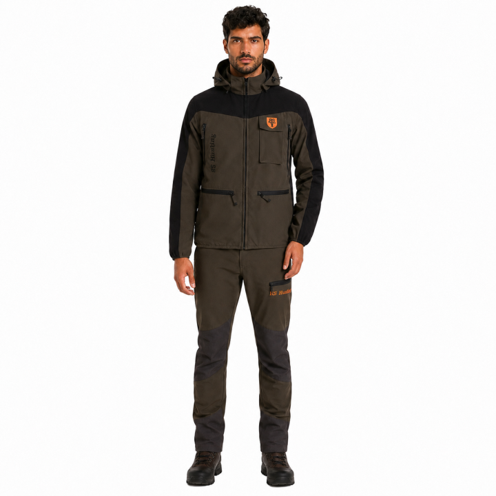 Completo Tecnico Rip-Stop softshell Elasticizzato Idrorepellente con Giacca e Pantalone Alta Visibilita'